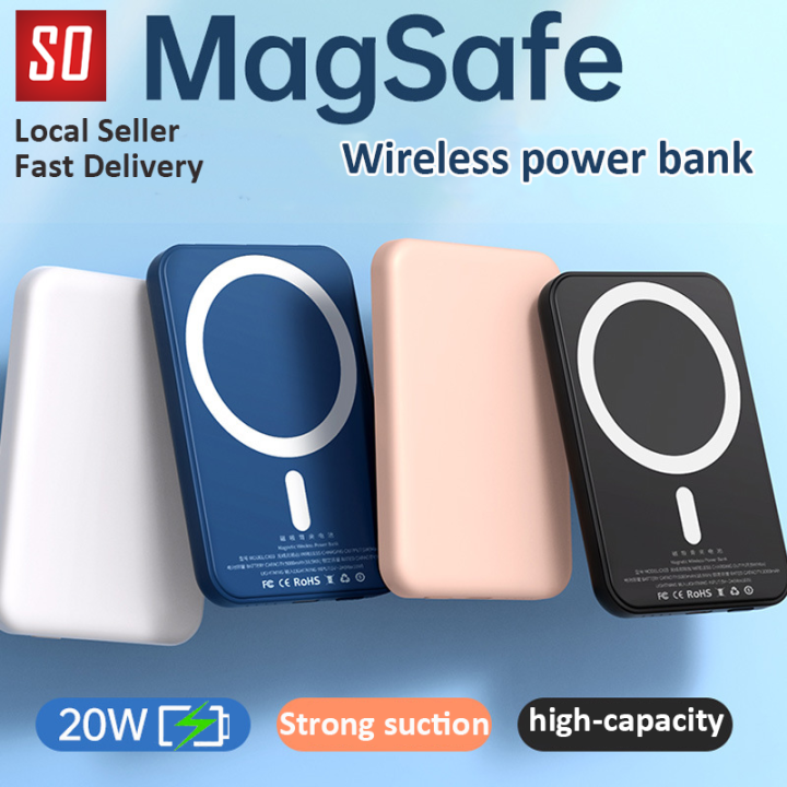 Powerbank 5000 mah 10000mah便携式磁性无线快速充电移动电源外部电池适用于iPhone 13 14 15 iPhone ...