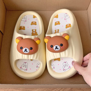 [Free Shipping] Self-Complacent Bear EVA Slippers with Insoles for Women Summer Outdoor Soft Sole Home Non-Slip Indoor Sandals