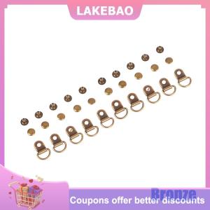 【LAKEBAO】 10 Bộ khóa vòng chữ D để sửa túi đi bộ đường dài Giày leo núi khóa sửa chữa thiết thực Phụ kiện trang trí bằng kim loại túi thủ công tự làm