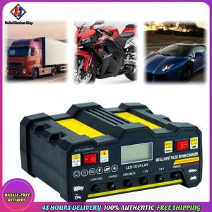 Vodool 12V 24V Car Battery Chargers Intelligent Pulse Repair Battery Charger Automatic Smart Car Battery Charger for Car Truck