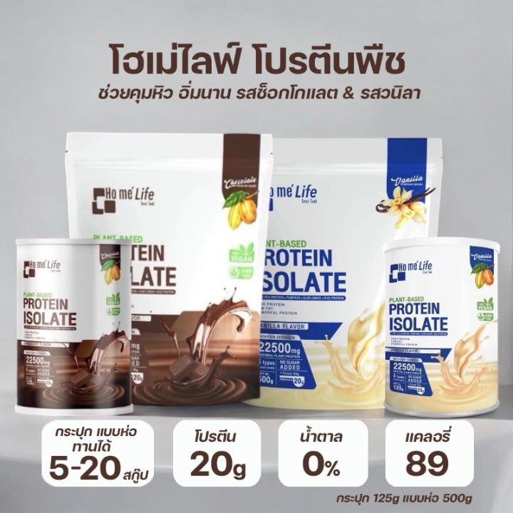 [ซื้อในไลฟ์ลด100] Home' life Plant Based Protein Isolate โฮเม่ไลฟ์ แพลน ...