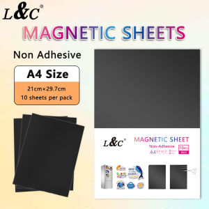 【PH Ready Stock】L&C 10 Sheets Magnetic Sheets A4 Size magnetic sheet Flexible Rubber Magnet stickers with Adhesive & Non-adhesive for Science Project Rubber Magnets Module School Supplies