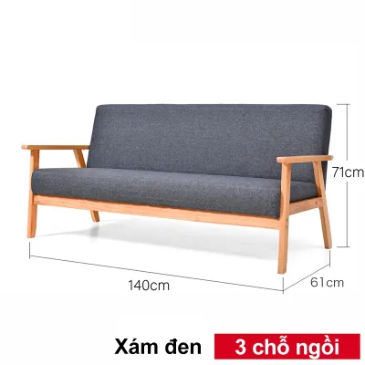 BMZAR Ghế Sofa Gỗ Cao Cấp Hiện Đại Ghế Đôi Sofa 115cm Tiện Ích Sang Trọng - Bảo Hành 12 Tháng
