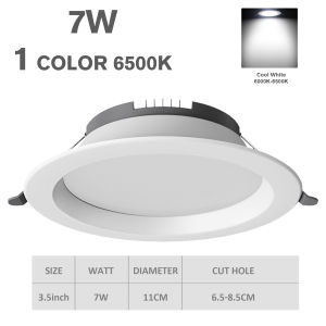 【10PCS】3 Color Pin Lights Recessed Downlight Tircolor Ceiling Light 3500K/4000K/6500K AC 220V