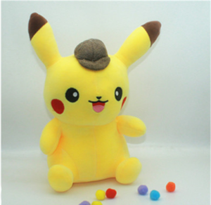 Gấu Bông Teddy Pikachu Thú Nhồi Bông Pikachu Đội Mũ Siêu Dễ Thương Size 40cm