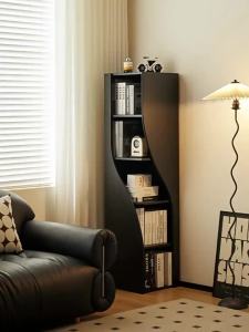 New Creative Curved Bookcase Childrens Bookshelf Living Room Dining Room Study Corner Storage Rack Floor standing Storage Cabinet