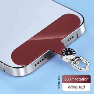 HCHC MALL Hanging Cord Phone Lanyard Gasket 360° Rotatable TPR Phone Card Clip Luxury Metal Metal Phone Patch Mobile Phone
