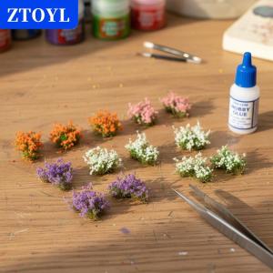 [COD]🔥🔥🔥ZTOYL Miniature Artificial Flower Cluster Vegetation Group Tearable Grass Tufts Model DIY Scenery Plant for Model Train Landscape