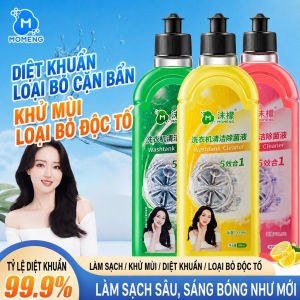 MOMENG Nước Khử Trùng Máy Giặt / Loại Bỏ Vết Bẩn Cứng Đầu Và Cặn Bột Giặt / Khử Trùng 999% Và Làm Sạch Sâu / Loại Bỏ Cặn Vôi Và Khử Mùi Máy Giặt 500ML