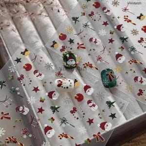 [COD] yixiayun Cute Christmas Snowman Christmas Tree Santa Claus Nail Stickers Kawaii Art Stickers DIY New Year Accessories Manicure Decals