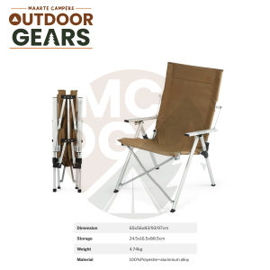 NATUREHIKE Ty03 Plus Aluminum Alloy Quick Folding Recliner || Dark Brown