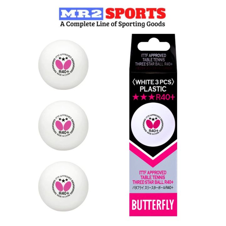 Butterfly R40+ 3Star Competition ITTF Approved Table Tennis Balls 3