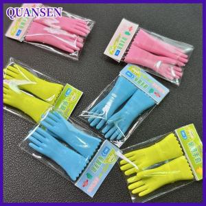QUANSEN ถุงมือยาง1คู่ตุ๊กตาขนาดเล็กถุงมือทำความสะอาดแบบยาวจำลองอุปกรณ์ตกแต่งห้องครัวบ้านตุ๊กตา1:12เฟอร์นิเจอร์