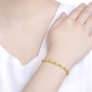 [fenggongshuode] New Plated Ball Beads Bracelet For Women Girls Fashion Chain Bracelet Wedding Jewelry Gift