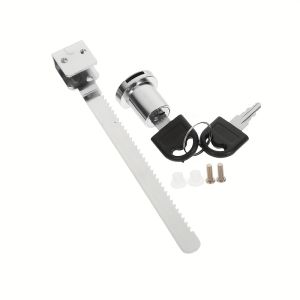 High-Quality Zinc Alloy Sliding Glass Door Lock with Dual Keys for Showcase Display Cabinets