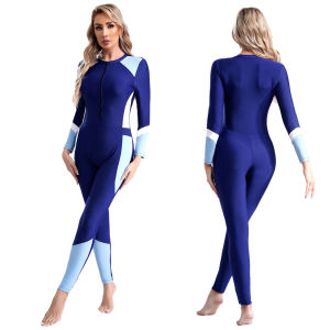 [Toronto2] Womens Rash Guard Swimsuit Full Bodysuit Wetsuit Long Sleeve Surfing Diving Bathing Suit UPF 50+ Competition Swimwear