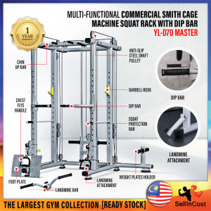 SellinCost Power Rack Multifunction Squat Rack Chin Up DIP Leg Lat Pulldown Gym Rack Smith Machine Landmine Power Cage Cable Attachment Weight Lifting Home Gym Fitness Station Power Rack Multi Functional Gym Equipment Home yl-D70 Master
