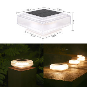 Vimite Solar Post Lamp Outdoor Waterproof Intelligent Light Control Wall Lamp Street Night Light For Courtyard Park Road Lighting