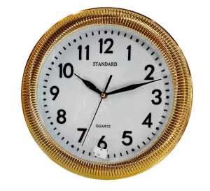 JAM DINDING STANDARD 26 CM // JAM DINDING PERSEGI // JAM DINDING CROME EMAS // SILVER // DEKORASI
