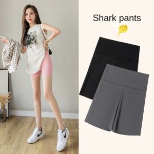 Barbie Quần Legging Cá Mập Ba Điểm Màu Hồng Đồ Mặc Ngoài Cho Nữ Cạp Cao Bụng Mông Yoga Quần An Toàn Cỡ Lớn Chống Lóa