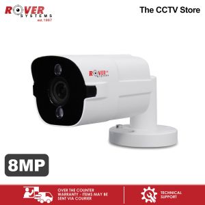 Rover Systems 8MP DUAL LIGHT Bullet DARK LIGHT IP Security CCTV Camera 1 Spotlight 1 LED Array