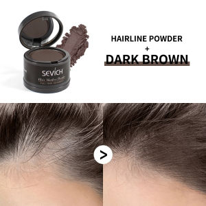 SEVICH Hairline Shading Powder Waterproof Quick Cover Hair Loss Root Concealer Hair Shadow Powder (Dark Brown)
