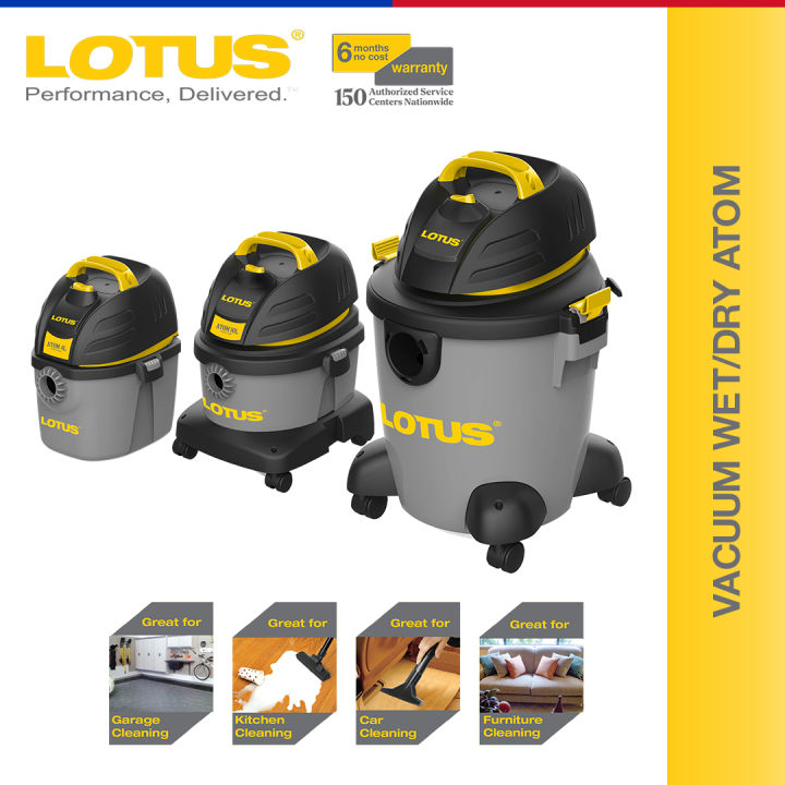 Lotus Vacuum Cleaner With Blower 3gal 10l Wet Dry Lt1828p And Atom 4l