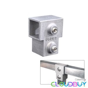 C.B. Aluminum alloy Square Tube Pipe Connector Tube Pipe Fitting Accessories with Screw 20x20mm