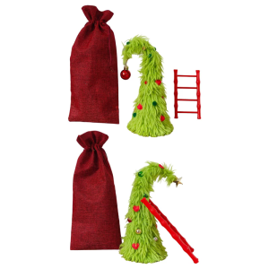 Miniature Bendable Desktop Christmas Tree Holiday Decoration For Home Office Party Tabletop Display Ornament