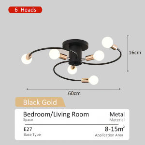 【Free Bulb】Ceiling Lights Modern Design Chandelier LED Minimalist Pendan Lamp Living Dining Bedroom Drop Hanging Light ALINLT