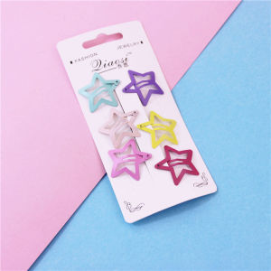 Pharaoh🎀COD 6 Buah/Set Jepit Rambut Wanita Sisi Hati Bintang Aksesoris Jepit Rambut Lucu Korea Warna-warni