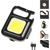 Portable Mini Keychain COB Work Light/ USB Rechargeable LED Flashlight/ Outdoor Camping Emergency