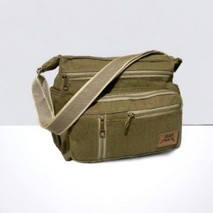 Tas Selempang Messenger Bag baepack Bahan Kanvas / Shoulder Bag Kanvas Pria Wanita Terbaru