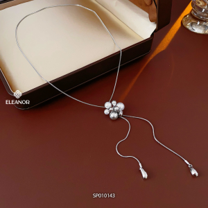 Dây chuyền nữ dây rút Eleanor Accessories phối charm bi tròn phụ kiện trang sức vòng cổ 10143