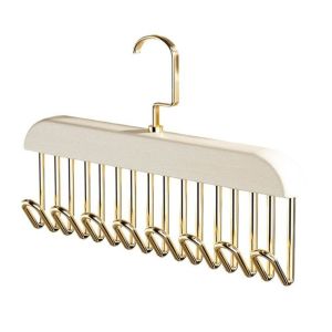 ROLL 8 Hook Hanger Hook Durable Wooden Bra Hanger High Quality Multifunctional Belt Hanger for Home and Dormitory Use