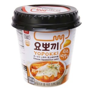 Bánh gạo Hàn Quốc Yopokki Topokki dạng cốc (Cay Ngọt Phomai Siêu Cay Bơ Hành Xốt Tỏi Kim chi Gà Cay)