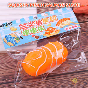 TAIYO Squishy Pinch Salmon Sushi Squeeze Fish Meat Soft kenyal Squishi Stress Relief Mainan