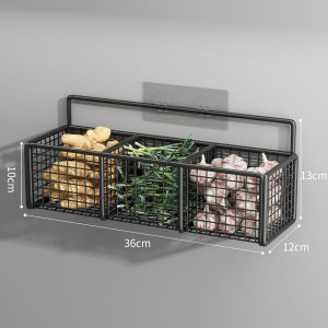 Hộp đựng hành tỏi gừng Homenhome chia 1/ 2/ 3 ngăn dán tường không cần khoan lỗ tiện lợi dành cho nhà bếp