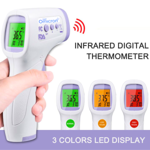 TaffOmicron termometer suhu badan anak digital dahi Thermogun Thermometer Tembak Infrared AD801