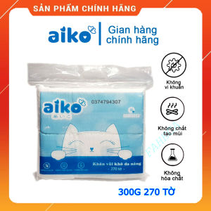 Khăn vải khô đa năng AIKO vô trùng 270 tờ 300gr - Chính hãng