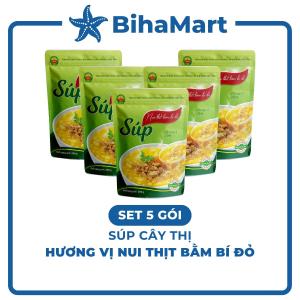 [SET 5 GÓI] - Cây Thị - Súp Cây Thị hương vị Nui thịt bằm bí đỏ Súp thịt bằm bí đỏ Cây Thị súp dinh dưỡng ăn liền (260g/gói)