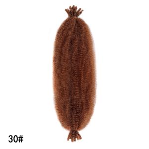 NBANLIKE 8 Strands 24 Inch Marley Twist Braiding Hair Synthetic Pre-Separated Afro Kinky Crochet Hair Braids DIY Hair Extensions Locs Springy Twist Hair for Women