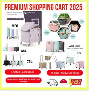 2025 NEW Model Foldable Shopping Cart Shopping Trolley Aluminum handle 360 Degree load capacity 4 wheels/8 wheels foldable cart with Local seller