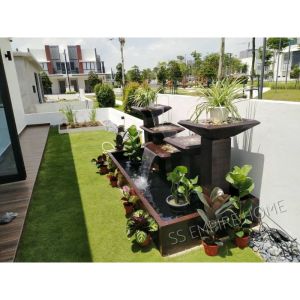 S11 Mouth 8x3.5 Feng Shui Water Pond Fountain Kolam Air Sandstone Garden Water Feature 风水流水喷泉瀑布池 Fish Waterfall