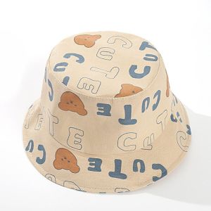 หมวกบักเก็ตเด็ก มีสายรัดคางปรับได้ ลายหมีน่ารัก หมวกเด็ก 0-2ขวบ หรือรอบศรีษะ46-48 cm YY016