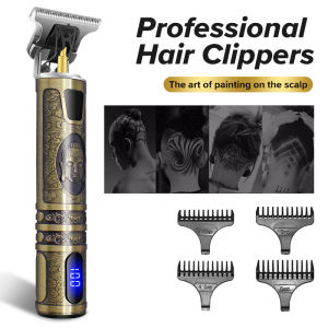 Ubeator 3200 LCD Screen USB Charing Professional Trimming 0mm Razors Grommers Clippers Salon Hair styling Steel Blade Shavers