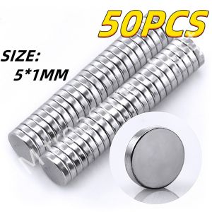 50pcs N35 Small Magnets/Strong Round Disc Neodymium Magnets/Button Magnet Small Round Magnet/mini Small Magnets(5mm*1mm)