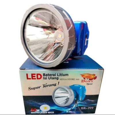 Senter Kepala Dony SR-777 LED 50W - Cahaya Super Terang - Jarak Jauh - Tahan Lama