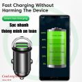 Tẩu sạc nhanh ô tô 100W cốc sạc điện thoại xe máy xe hơi chất liệu vỏ thép không gỉ thích hợp phụ kiện oto cho xe đời mới 12V 24V. 