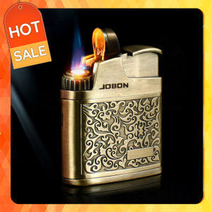 Hộp quẹt bật lửa khò gas 1 tia Jobon ZB-318 khắc hoa văn họa tiết vô cùng độc đáo - bật lửa khè - bật lửa độc lạ (KHÔNG CHỨA XĂNG GAS)